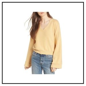 PST by Project Social T Yellow Bell Sleeve Sweater